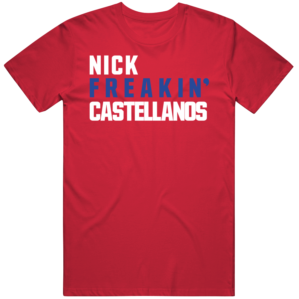 Men's Nick Castellanos Philadelphia Phillies Base Runner Tri-Blend T-Shirt  - Red
