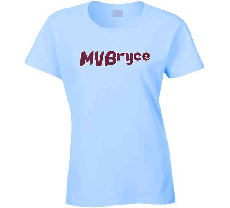 theCityOfBrotherlyLoveTshirts MVP Bryce Harper Philadelphia Baseball Fan T Shirt Premium / Light Blue / Medium