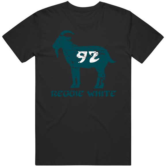 Reggie White Goat 92 Philadelphia Football Fan Distressed V2 T Shirt