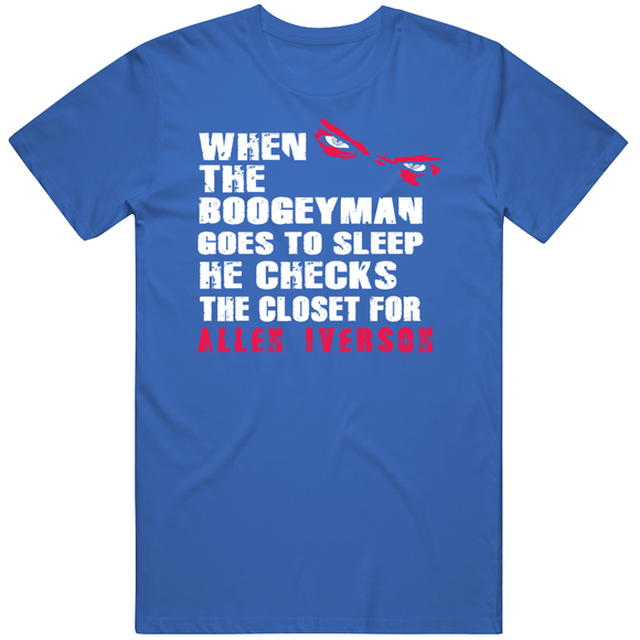 Allen Iverson Boogeyman Philadelphia Basketball Fan T Shirt