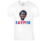 Joel Embiid MVP Caricature Philadelphia Basketball Fan Distressed T Shirt