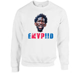 Joel Embiid MVP Caricature Philadelphia Basketball Fan Distressed T Shirt
