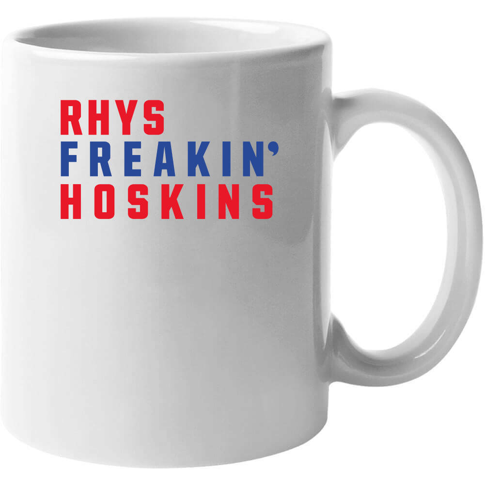 theCityOfBrotherlyLoveTshirts Rhys Hoskins Freakin Philadelphia Baseball Fan V2 T Shirt Ladies / White / Medium