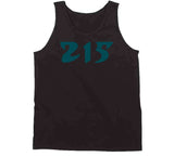 Area Code 215 Philadelphia Football Fan T Shirt